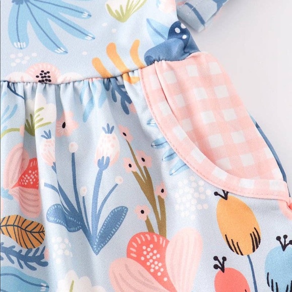 Blue Floral Dress - Picture 3 of 5